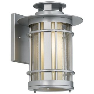 Argentine 14" High Brushed Steel Outdoor Wall Light   #U4983