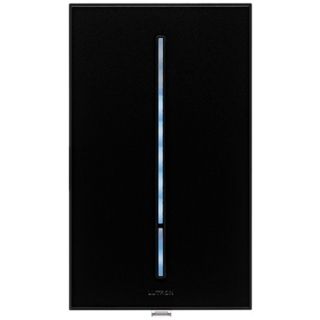 Lutron Vierti Blue LED 600 Watt Single Pole Black Dimmer   #06017