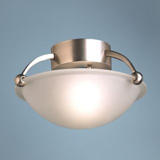 Contemporary Brushed Steel 12" Wide Ceiling Light Fixture   #96314