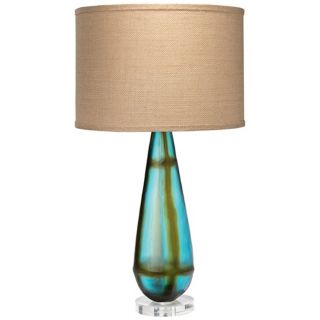 Jamie Young Burlap Shade Tie Dyed Glass Buffet Lamp   #W5365
