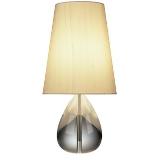 Jonathan Adler Crystal Teardrop Table Lamp with Oyster Shade   #42476