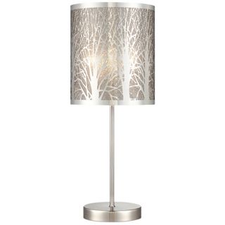 Cut Out Steel Tree Pattern 19 1/2" High Accent Table Lamp   #V3711