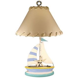 Beach Colored Sailboat Table Lamp   #M5358