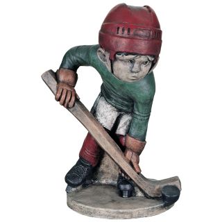 Little Boy Hockey Player Yard Decor Garden Sculpture   #27150