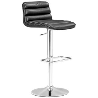 Zuo Nitro Black Adjustable Height Bar or Counter Stool   #M7304
