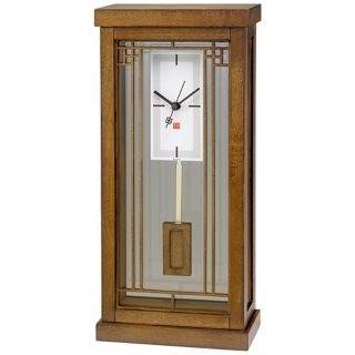 Gale Bookcase 16 1/4" High Bulova Mantel Clock   #V1999