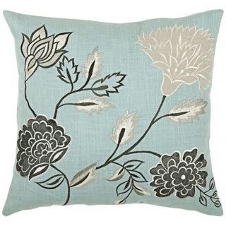 Floral 18" Square Decorative Pillow With Hidden Zipper   #V8952