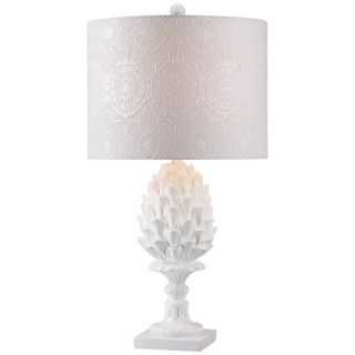 Artichoke Ivory Ceramic Table Lamp   #V9646