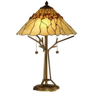 Bronze Branch Base Dale Tiffany Table Lamp   #X3255