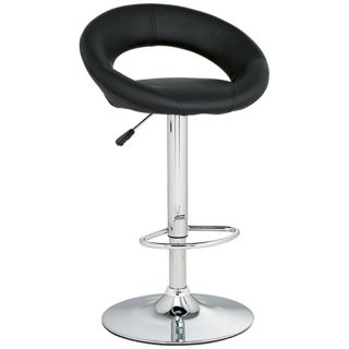 Orbit Black Faux Leather Adjustable Counter or Bar Stool   #00570