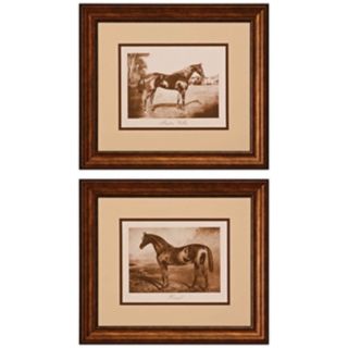 Set of Two Race Horses 32" Wide Wall Art   #N8344