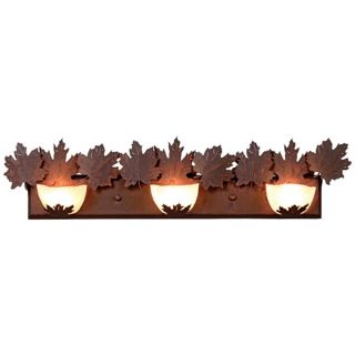 Avalanche Collection Maple 36" Wide Bathroom Light Fixture   #J0496