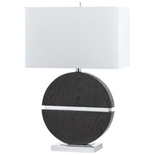 Capraia Wood and Chrome Table Lamp   #P6596