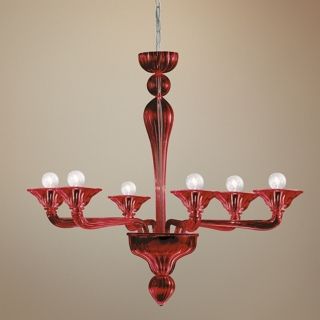Asti Collection Red Glass 31 3/4" Wide Chandelier   #H5099