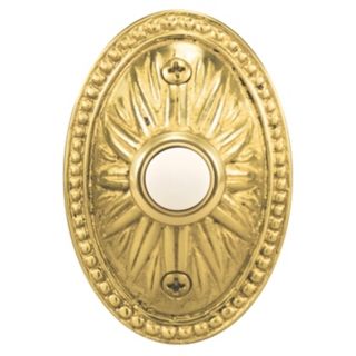 Polished Brass Sand Casted Lighted Doorbell Button   #K6247