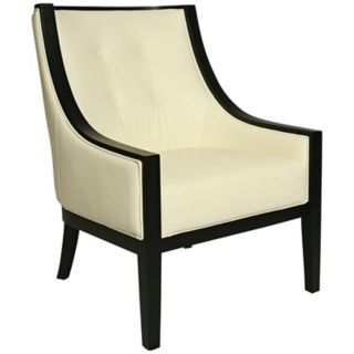 Eurowayne White Leather Club Chair   #Y5145