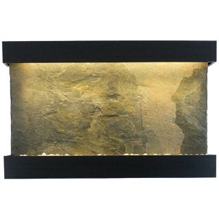Classic Quarry 51" Wide Jera Slate Onyx Black Wall Fountain   #Y0264