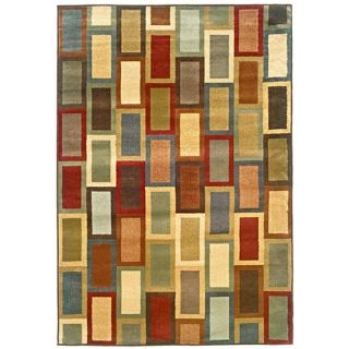Langham Collection Horizons Brown and Blue Area Rug   #T7067