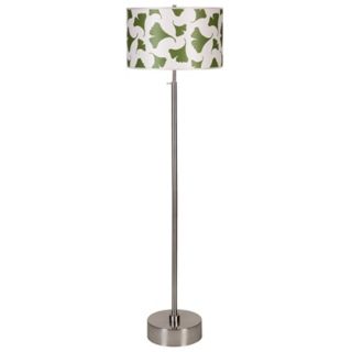 Lights Up CanCan Green Ginko Shade Adjustable Floor Lamp   #T2913