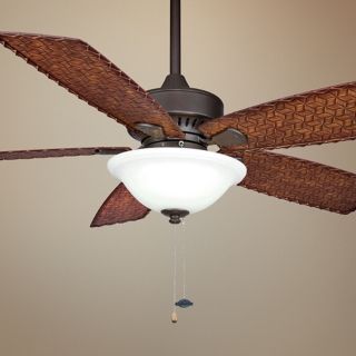 52" Fanimation Cancun Bamboo Wet Ceiling Fan with Light   #N5628