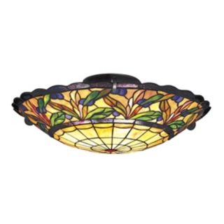 Quoizel Kami 14" Wide Tiffany Style Ceiling Light   #R1958