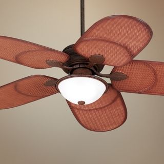 52" Casa Vieja Rattan Outdoor Tropical Ceiling Fan   #55999