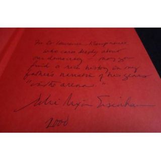 In The Arena Signed Book Richard Nixons Daughter Julie