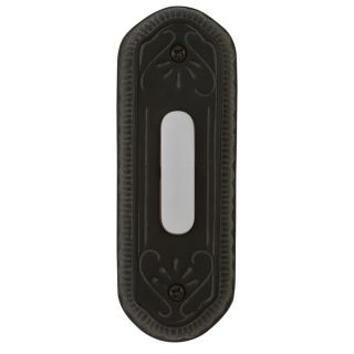 Weathered Black Oval Doorbell  Button   #45843