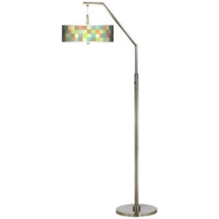 Pixel Light Giclee Shade Arc Floor Lamp   #H5361 K8004