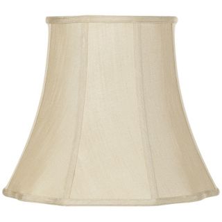 Imperial Taupe Bell Lamp Shade 10x16x14 (Spider)   #R2991