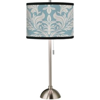Giclee Ivory/Blue Tapestry Table Lamp   #60757 65839