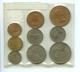 1953 9pc UK Great Britain Engalnd RARE Gem Mint BU Coin Set
