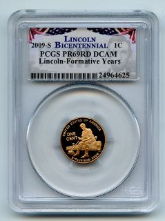 2009 s 1c Lincoln Formative Years Cent PCGS PR69DCAM