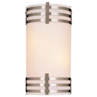 Contemporary Brushed Nickel 7 1/8" Wide Opal Sconce   #30453