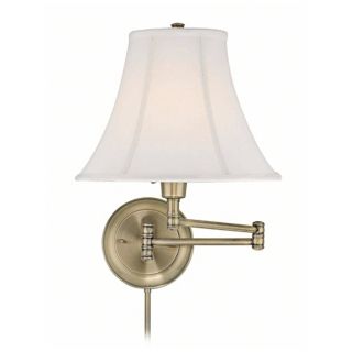 Lite Source Charleston Brass Plug In Swing Arm Wall Lamp   #37702