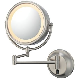 Aptations Chrome Hardwired Swing Arm Lighted Vanity Mirror   #J5305