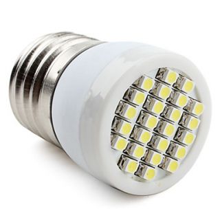 E27 24 3528 SMD 1.3W 80LM 6000 6500K Natural White Light LED Spot Bulb