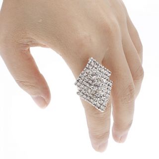 USD $ 4.89   Double Diamond Fully Jewelled Adjustable Ring,