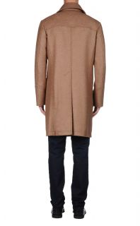 Just Cavalli Wool Double Breasted Coat Peacoat with Detachable Collar