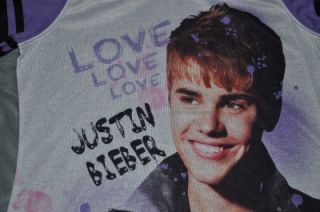 Justin Bieber Girls Nightgown Nighty Pajamas w/ LOVE Bracelet Multiple