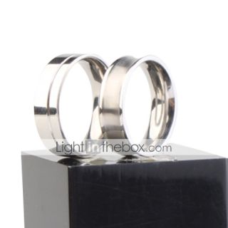 USD $ 2.99   Daires Titanium Steel Lovers Rings (2 Piece Set),