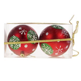 EUR € 5.97   adornos de navidad rojo bolas de pvc (2 piezas