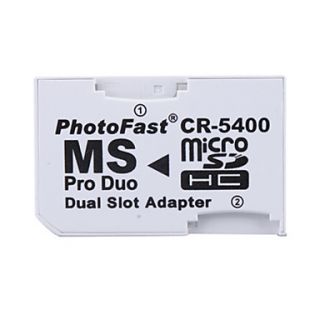 doppio microSD / hc per MS Pro Duo memory card adattatore (bianco