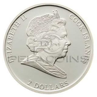 Cook Islands 2011 2$ Smolensk Lech Kaczynski 1 2oz Silver Proof