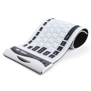 104 Key Flexible QWERTY USB Keyboard (Waterproof, Assorted Colors)
