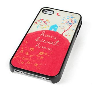 Lovely House Design Dull Polish Hard Case for iPhone 4 and 4S (Multi