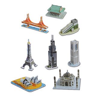 USD $ 16.89   DIY Paper 3D Puzzle Mini Architecture Set (144pcs, No