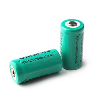 USD $ 4.19   UltraFire 3V 800 mAh CR123A Rechargeable Battery Green