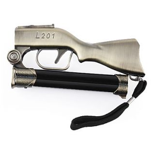 USD $ 14.79   L201 Folding Gun Shaped Lighter with Double LED Light