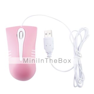 USD $ 7.29   New Design Mini Wired Optical Mouse   Pink,
